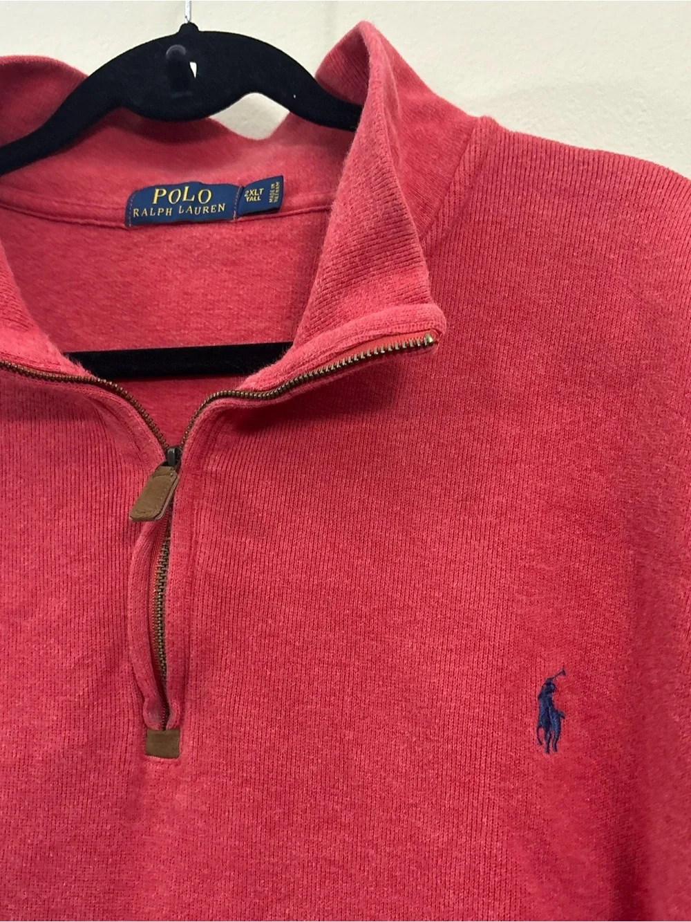 Polo Ralph Lauren quarter-zip pullover sweater womens 2XLT red preppy